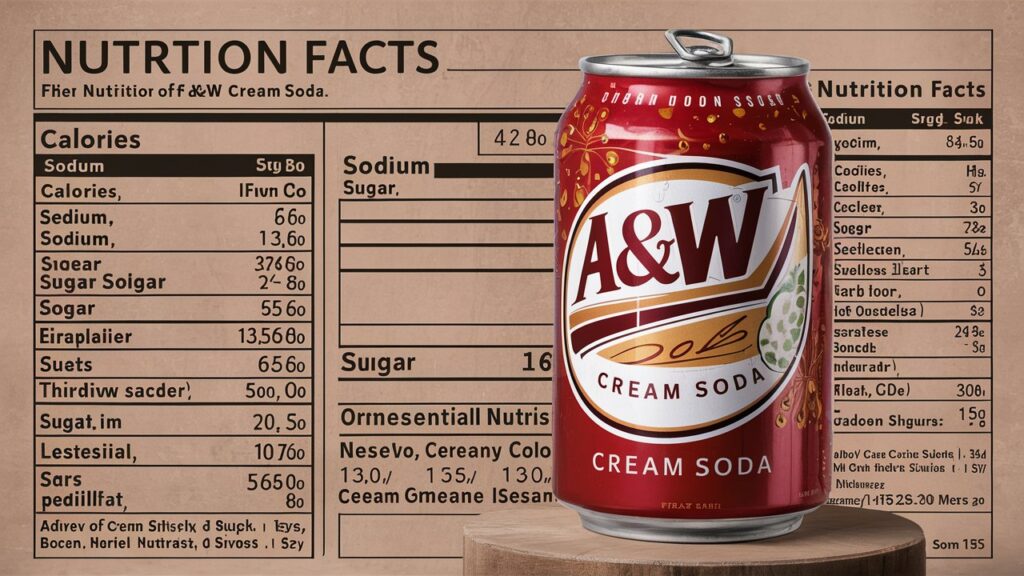 A&W cream soda nutrition facts